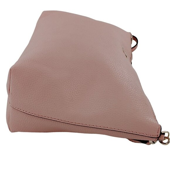 GUESS Los Angeles Pink Faux Pebble Leather Single Strap Shoulder Bag Spring Pink - Picture 9 of 13